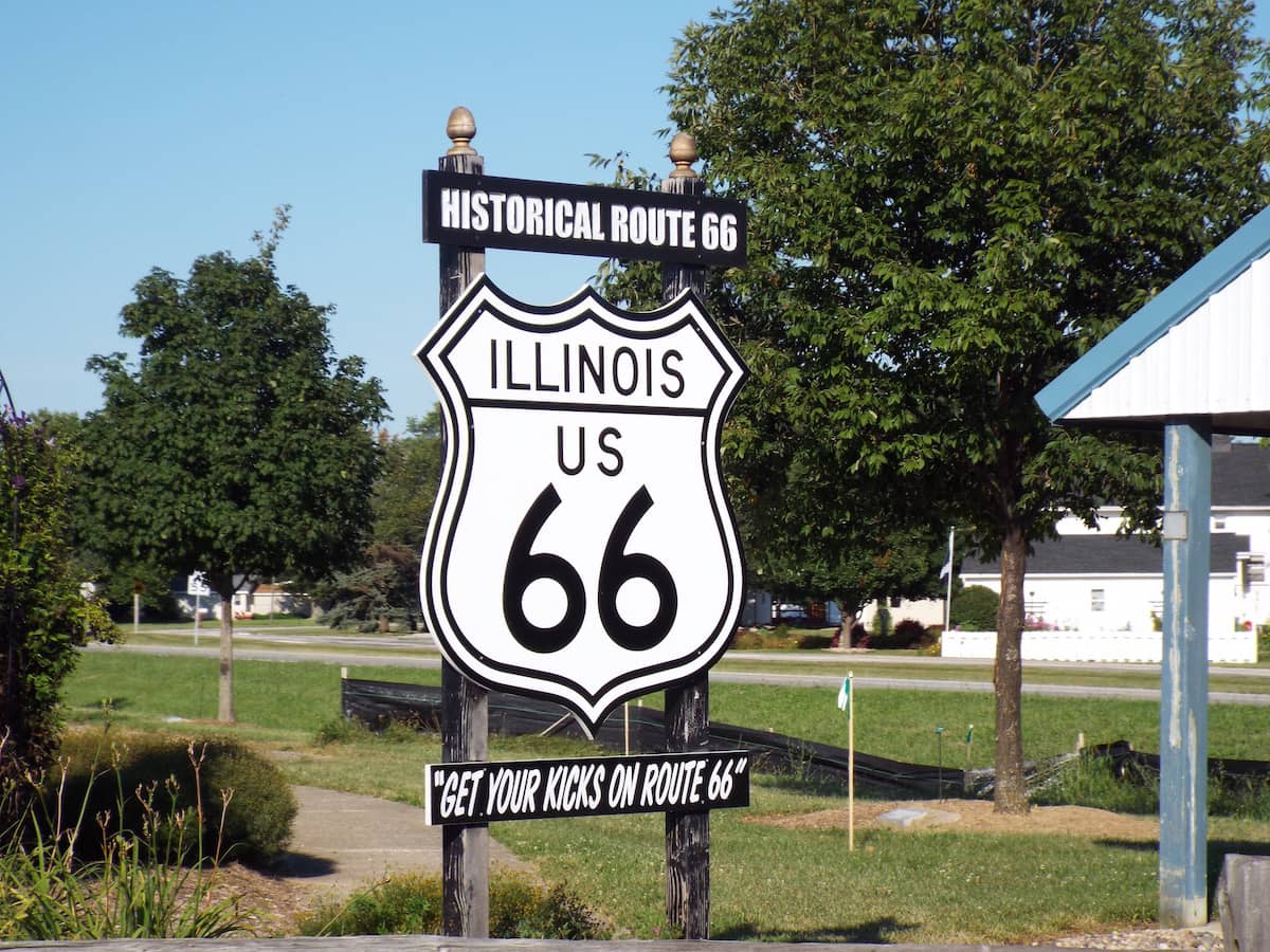A Route 66 Road sign Illinois Route 66 Sign