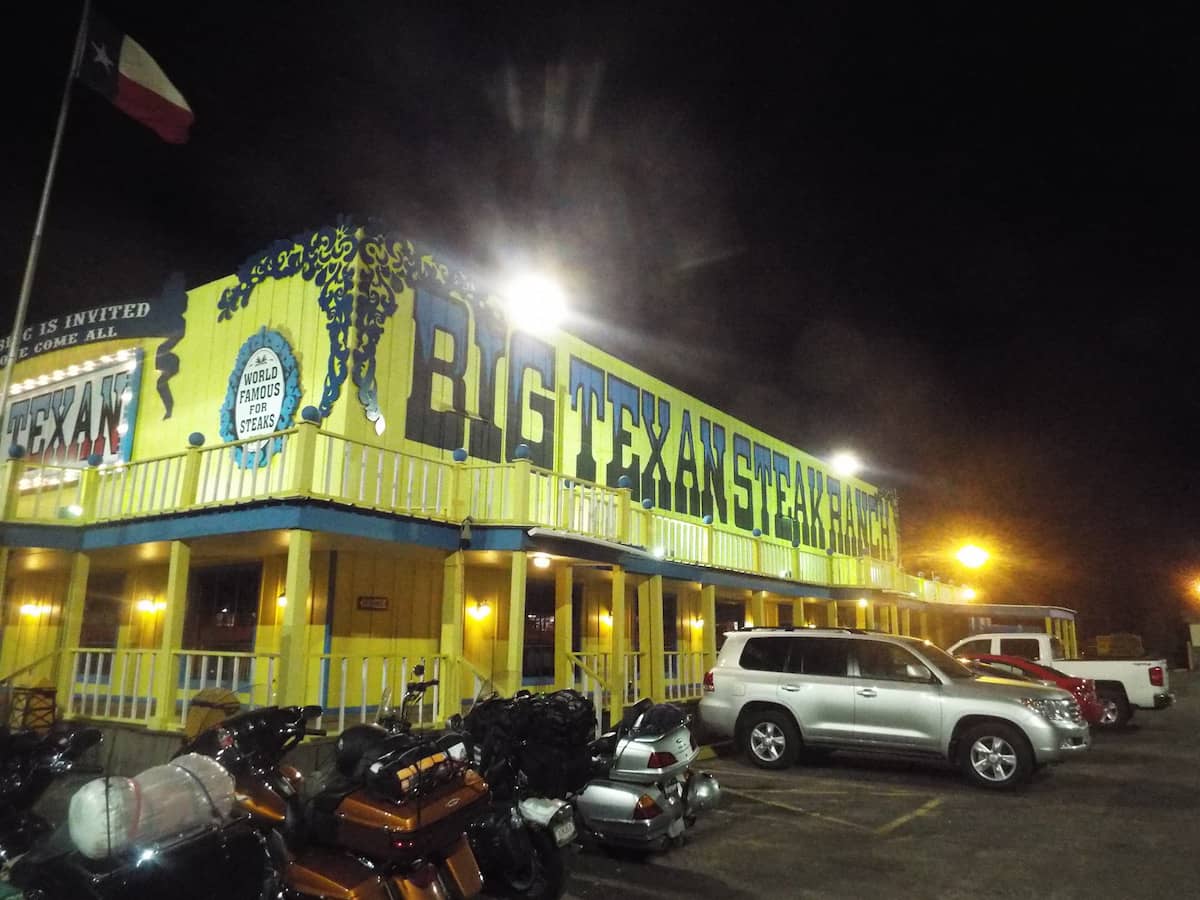 The Big Texan restaurant in Amarillo texas Route 66 restaurant in texas