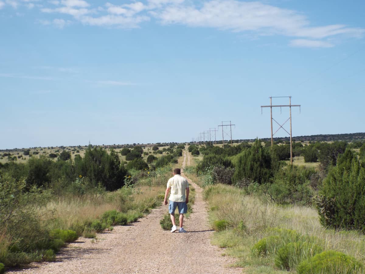 an original unpaved part of route 66 in New mexico