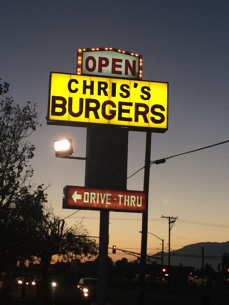 Chris’s Burgers Neon San Bernardino Chris's Burgers San Bernardino