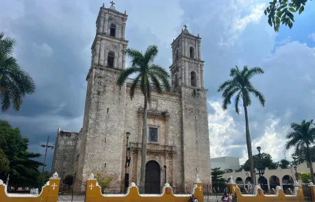 Valladolid Cathedral in Yucatan, Mexico